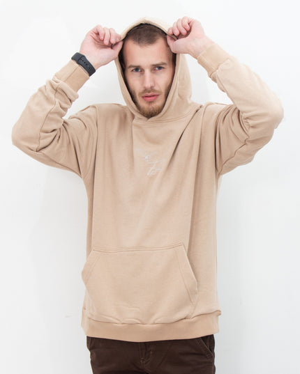 EAGLE OVERSIZED HOODIE -LATTE--2