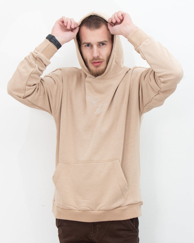 EAGLE OVERSIZED HOODIE -LATTE--2