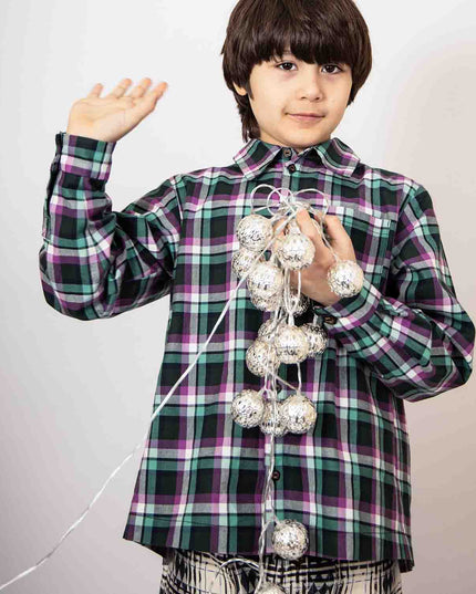 Fancy Tartan Shirt for Kids-1
