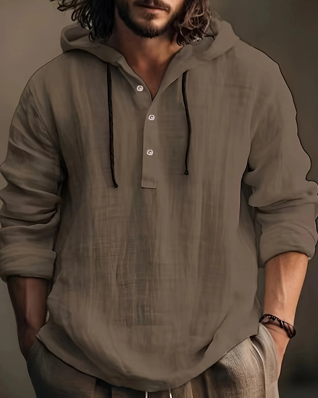 Herren Kapuzen-Sweatshirt aus Baumwolle – Langarm, Casual, Alltag, Frühling & Herbst