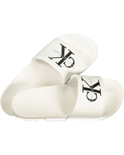 CALVIN KLEIN MEN'S WHITE SLIPPER FOOTWEAR
