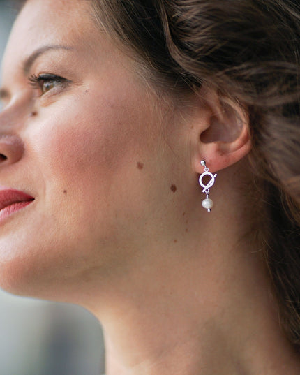 Earrings Air Asymmetrical - Gold Plated Modern Design-1