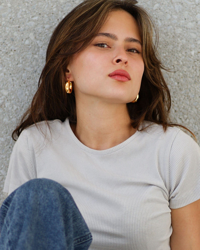Earrings Nicole - Gold Plated Elegant Earrings-2