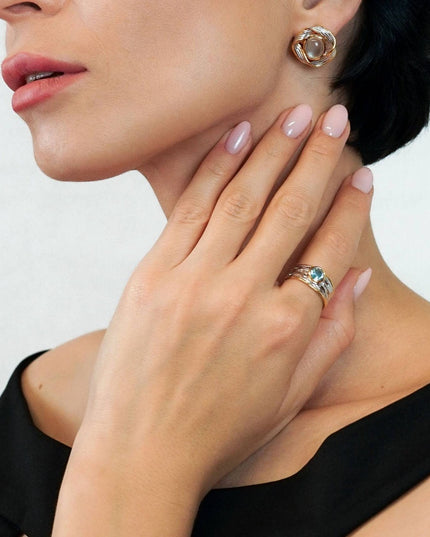 Ring Stella Azzurra - Sterling Silver Sky Blue Topaz Ring-2