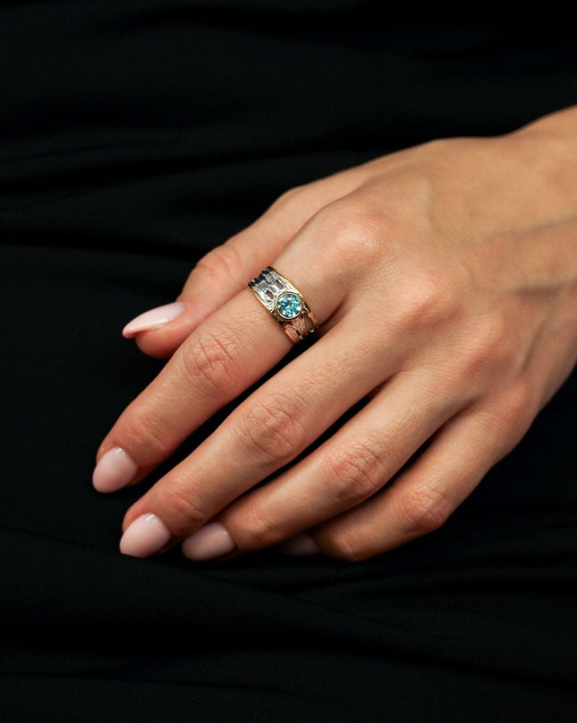 Ring Stella Azzurra - Sterling Silver Sky Blue Topaz Ring-1