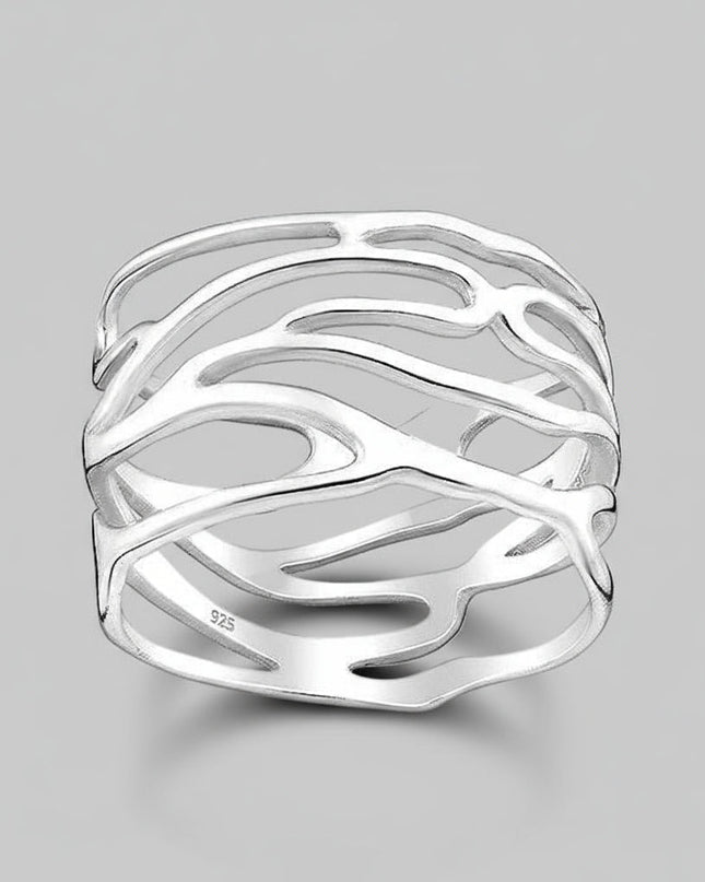 Ring Symphony - Sterling Silver Gold Plated Elegant Ring-0